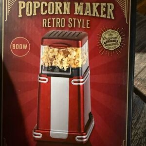 Retro Style Popcorn Maker - Red